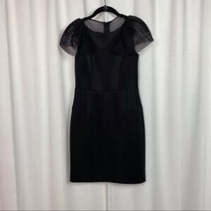 Milly Black Mesh Back LBD Cocktail Dress Sz.6